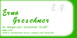 erno greschner business card